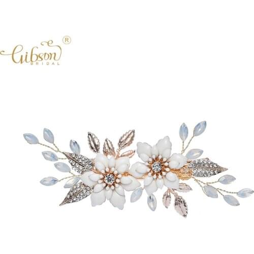 Fashion Flower Barrette Jewelry Rhinestones Hair Clips Women Bridal Hair Accessories For Women