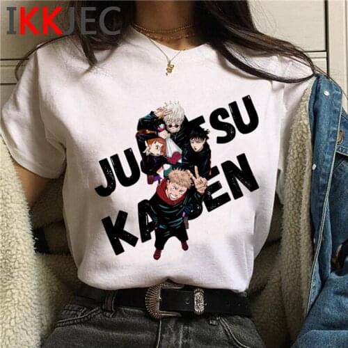 Jujutsu Kaisen top tees men japanese plus size couple graphic tees ulzzang summer top aesthetic