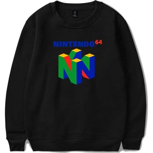New Arrival Hot Sale Classic N64 Game Print Sweatshirt High Quality Harajuku Hoodies Hip Hop Streetwear Sudaderas Para Hombre