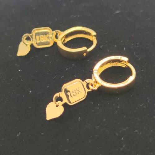 New Gift Wholehearted Ladies 18 K Stamp Yellow Gold Filled Solid Earrings Rococo Heart padlock Drop Dangles