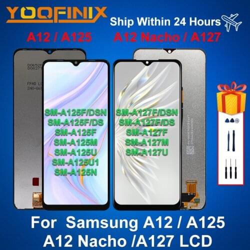 6.5"For Samsung Galaxy A12 2020 LCD Display Touch Screen Digitizer Assembly Replacement Parts For Samsung A12 LCD A125 Display