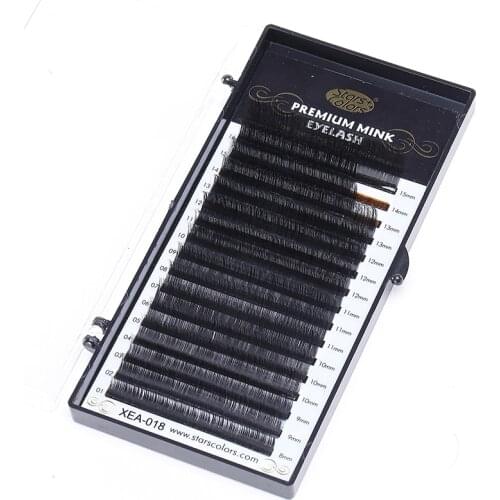 New arrival Super soft 0.05&0.07&0.1mm 16 lines Mix size 8-15mm Silk Pre Made Fan Lashes Single Volume Eyelash Extension Cilia