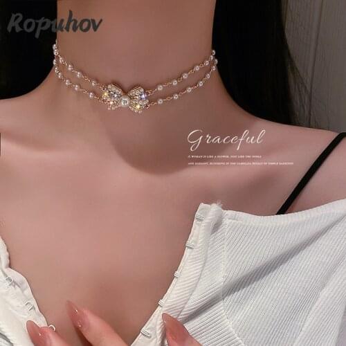 Ropuhov 2021 New Korean Fashion Jewelry for Woman Gift Aesthetic Earrings Butterfly Pearl wholesale