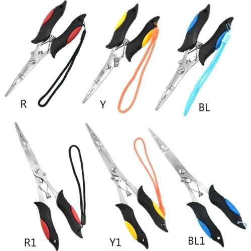 Long Nose Fishing Pliers Fish Hook Pliers Hook Remover Split Ring Pliers Scissor