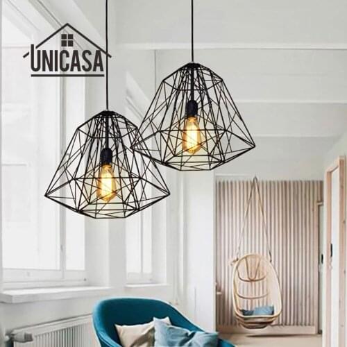 Cord Pendant Lights Vintage Industrial Lighting Bathroom Bar Hotel Kitchen Island Led Light Antique Ceiling Lamp Ce Metal Black