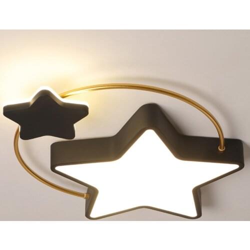 Nordic simple modern bedroom ceiling lamp personality creative led star children room lamp child study lamp