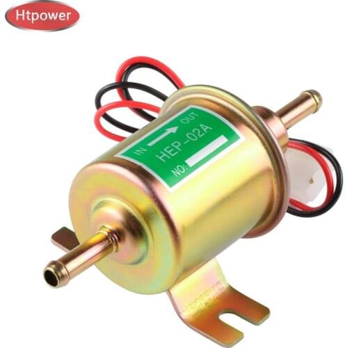 Universal 12V Electric Fuel Pump Low Pressure Bolt Fixing Wire Diesel Petrol HEP-02A for Car Carburetor Motorcycle for ATV