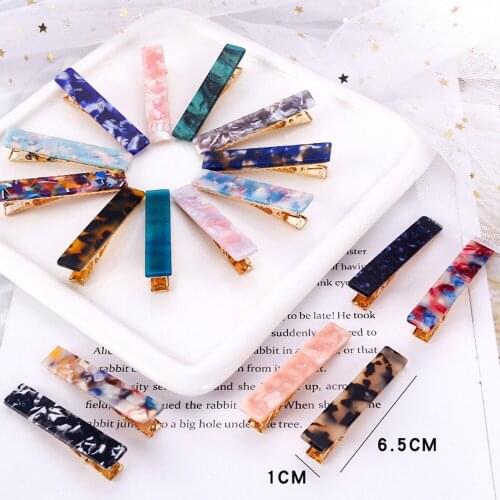 1pc Japan Women Girls Acetic Acid Hair Clips Hairpins Print Barrettes Lady Pins Hairgrips Hair Accessories