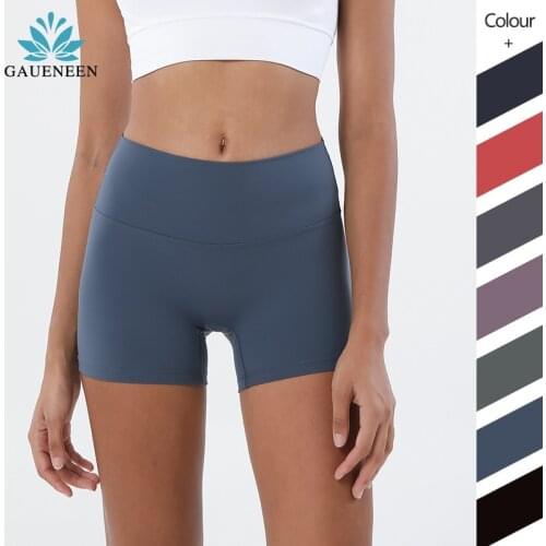 GAUENEEN Running Shorts Women Push Up High Waist Fitness Short Female Slim Workout Tight Shorts Gym Leggings Fitness Clothing