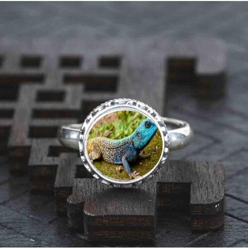 925 Sterling silver lizard Ring jewelry adjustable wedding dress for women girls ladies 1pcs/set 2020 hot vintage mini