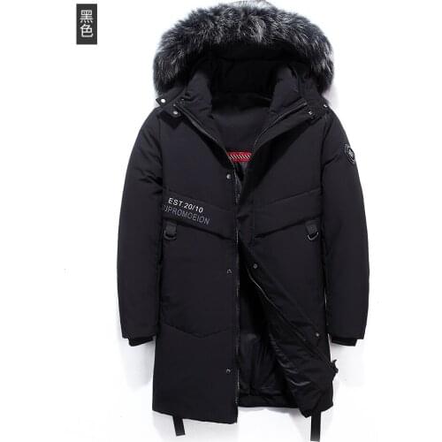 Winter warm down jacket mens casual windproof thick hooded parka coat mens solid color fashion cargo windbreaker jacket men