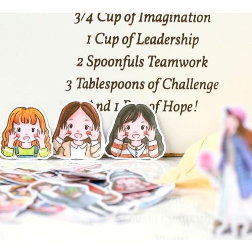 26PCS cute girl cartoon Stickers Crafts And Scrapbooking stickers kids toys book Decorative sticker DIY Stationery