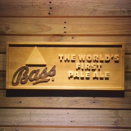 Bass Pale Ale Beer 3D Wooden Signs