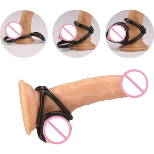 No Vibrator PenisRings Scrotum CockRing Sex Toys For Men Male Delay Ejaculation Strapon Vagina Real Pussy Penis Sex Products