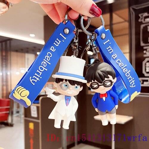 PVC Doll Keychain Fashion Cartoon Women Keyring Kawaii Keybuckle Decorations Key chain Gift Men Bag Pendant Silica gel Anime