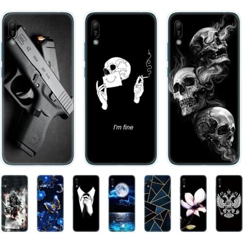 Huawei y6 2019 Case Huawei Y6 2019 Silicone TPU Cover Soft Phone case For Huawei Y6 2019 MRD-LX1 MRD-LX1F Y 6 pro Y6Prime Case