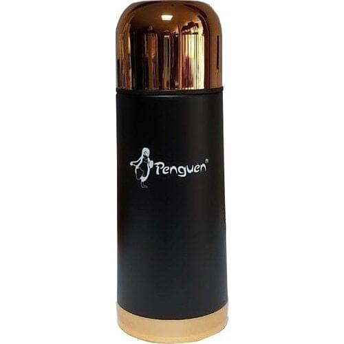 Penguin 1035B Black Copper Double Layer Clamshell Steel Thermos 0.35 Liter