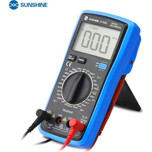 SUNSHINE Digital Multimeter Transistor Capacitor Tester AC/DC Voltage and Current Resistance Measuremen Meter Tester DT-890N