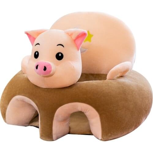 Baby Learning Sitting Chair Comfortable Infant Soft Plush Floor Seat Cute Animal Shaped Newborn Sofa Cushion