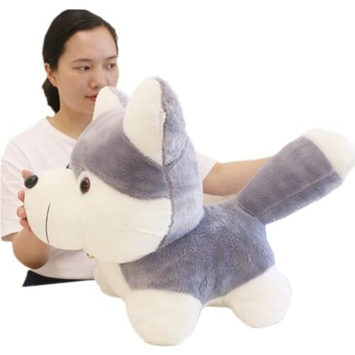 Fancytrader 24'' Cute Stuffed Animal Husky Doll Big Plush Toy Cartoon Dog Toys Childrens Day Birthday Gift 60cm