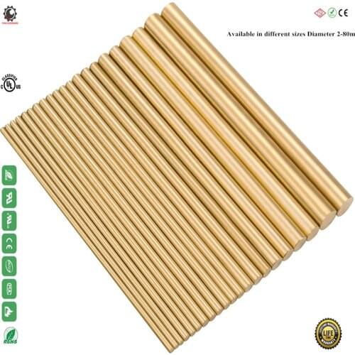 Favordrory Brass Round Rods Lathe Bar Stock,Diameter 20-28mm,Length 20cm Yellow Raw Materials Metals Alloys Various Shaft