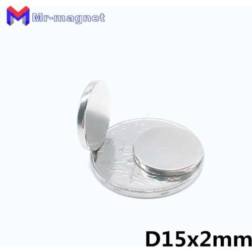 500pcs 15 x 2 mm magnet Luggage decoration D15*2 mm magnet small disc super strong rare earth neodymium magnets 15x2 D15x2mm