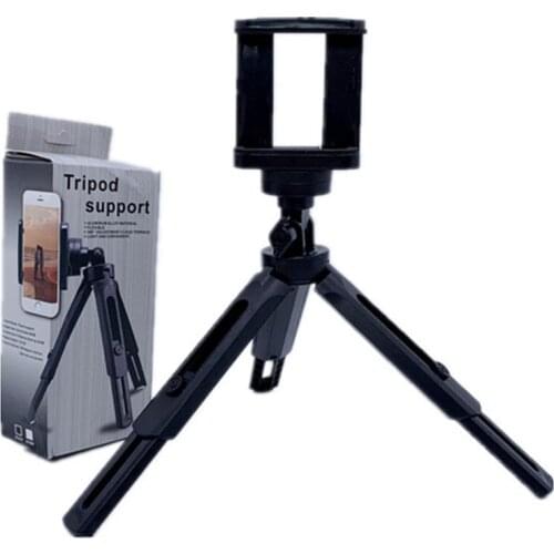Mini Tripod Stand with Phone Clip Holder 6 Inch For Smartphone Video Tripod Stand Handle Grip For Phone Live Tripod Stand Holder