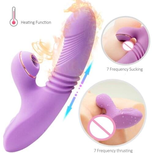 Clit Sucker Vibrator G Spot Dildo Thrusting Vibrator Clitoris Stimulator Magic Wand Nipple Sucking Vibrator For Women Adult Toy