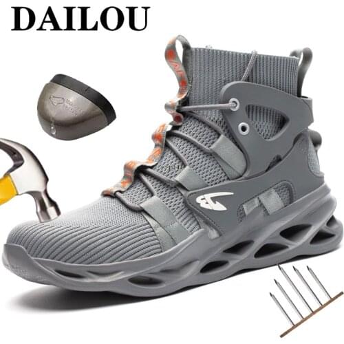 2021 New Work Safety Boots Winter Shoes Work Boots Indestructible Safety Shoes Men Work Sneakers Men Steel Toe Shoes Men Boots