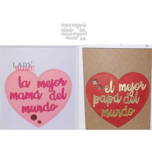 New Spain Words craft die metal cutting die scrapbooking stamp carving paper album cards making stamping dies DIY die