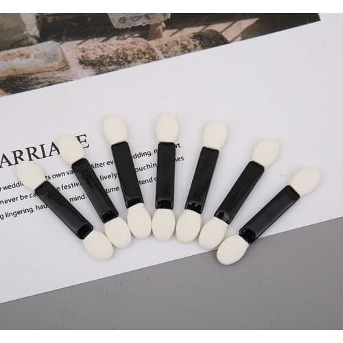 25PCS Disposable Eyeshadow Brush Dual Sided Sponge Brush Nylon Eye Shadow Brushes Makeup Cosmetic Applicator