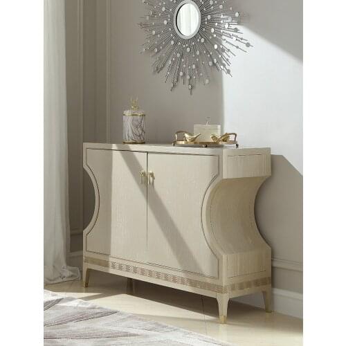 Baijiahui US style solid wood porch cabinet large capacity hall cabinet simple modern entrance solid wood side cabinet da26