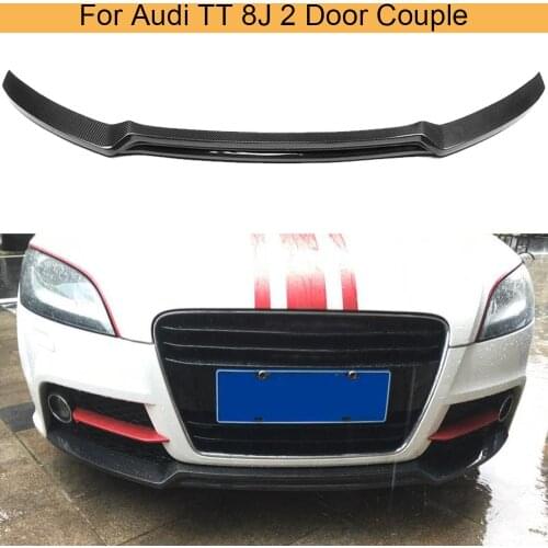 Carbon Fiber Front Bumper Lip Spoiler For Audi TT TTS 8J Coupe 2 Door 2013 2014 Front Bumper Lip Spoiler Splitters Chin Apron