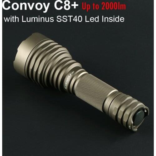 High Powerful LED Flashlight Convoy C8+ with Luminus SST40 Led Linterna Flash Light 2000lm Camping Fishing 18650 Torch Latarka