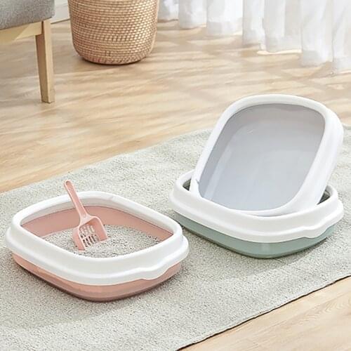 Pet Cat Toilet Cat Litter Box Bedpan Anti Splash Cats Dog Tray with Scoop Kitten Shovel Clean Toilette Home Pet Toilet Supplies