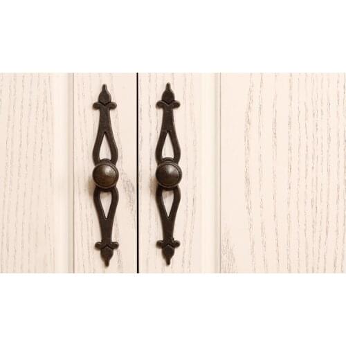 Vintage Alloy Cabinet Wardrobe Cupboard Knob Drawer Door Pulls Arch Handles and knobs 2 length availble