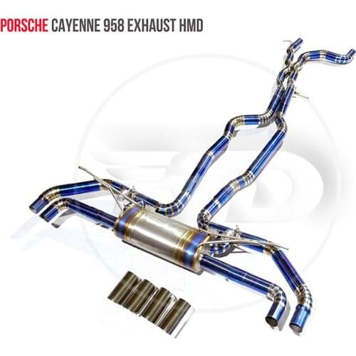 Titanium Alloy Exhaust Pipe Manifold Downpipe is Suitable for Porsche Cayenne 958 92A Auto Parts Modification Electronic Valve