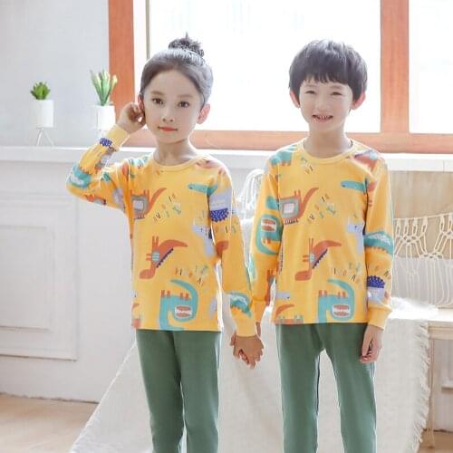 Winter Baby Pajamas Dinosaur Sleepwear Children Cotton Nightwear Big Boys Girls Pyjamas Toddler Inflant Kids Pajamas Sleep Suit