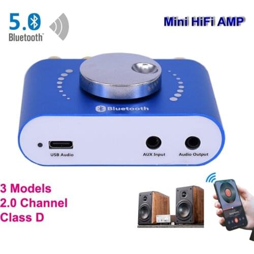 2*50W / 2*20W Bluetooth 5.0 AUX USB Sound Card TPA3116 Digital Power Amplifier Class D Stereo Home Theater Module Hifi Audio AMP