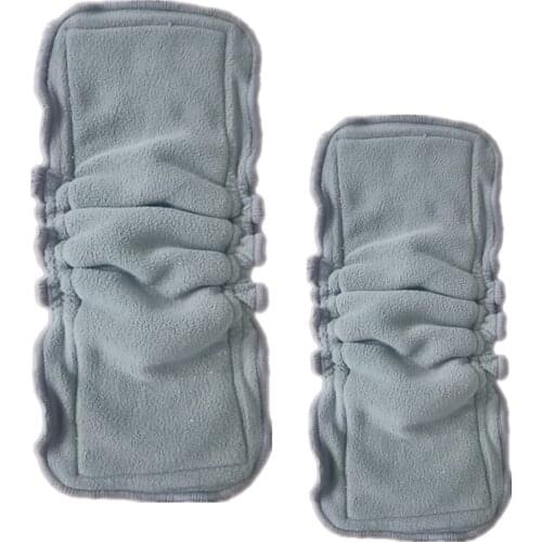 Free Shipping 100 pcs Bamboo Charcoal inserts with gussets 5 layer all bamboo charcoal For Baby Cloth Diapers