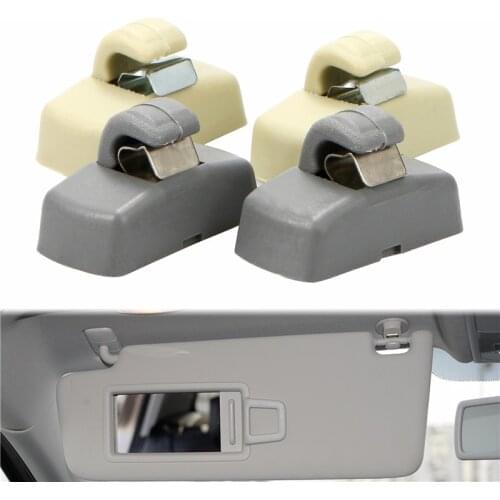 2 Pcs Inner Sun Visor Hook Clips Hanger Bracket Beige Gray For Passat Beetle Bora Golf Jetta Passat Polo Accessories 33B0857561B