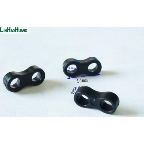 200pcs black plastic ball cord lock toggles plastic stoppers two holes for 4mm cord free shipping 2015110204