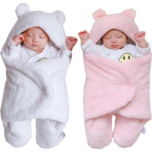 2020 Fashion One Piece Baby Blankets Newborn Super Soft Clothes 2 Colors Thicken Kids Outdoor Wear Winter Warm Girls Blanket