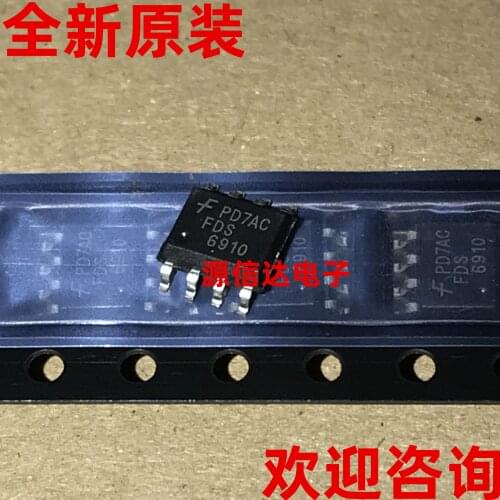 5PCS Real picture shooting of new imported FDS6910 30V 7.5A SOP8 bidirectional FET