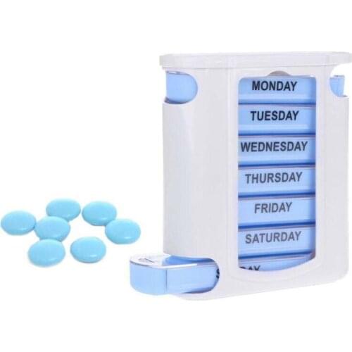 7 Days A Week / A Week 28 Compartments Portable Drawer Moisture-proof Plastic Pill Box