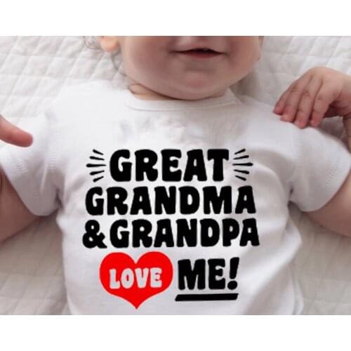 Great Grandma&grandpa Love Me Newborn Baby Clothes Cotton Summer Bodysuit Baby Girls Jumpsuit Toddler Costume For Boys Romper