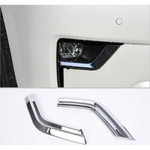 Free Shipping! For TOYOTA Prado 2018 2PCS ABS Chrome Car Front Fog Lamps Cover Trim Fog Lamp Light Shade Trim Car Styling