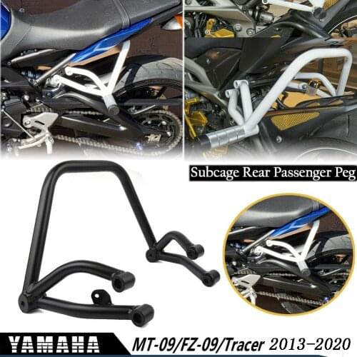For Yamaha MT FZ 09 Tracer MT-09 FZ-09 MT09 FZ09 Motorcycle Black White Sub-cage Subcage Stunt Rear Passenger Peg Support MT 09