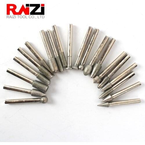 Raizi Electroplated Diamond Burs Granite Router Bit for Marble Metal Cutting