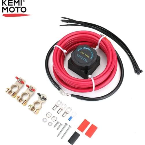 Dual Battery Isolator Kit 12 Volt 140 Amp with Voltage Sensitive Relay for UTV for Polaris for Artic Cat Boats